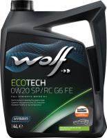 Моторное масло Wolf Ecotech 0W-20 SP/RC D1-3 (G6) 4л	
